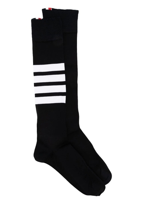 Thom Browne Over The Calf Socks With 4 Bar