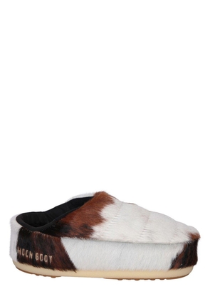 Moon Boot No Lace Cow-printed Pony Mules