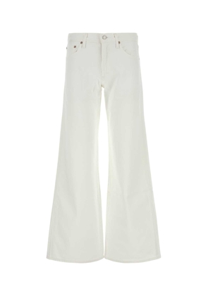 AGOLDE White Denim Clara Wide-leg Jeans