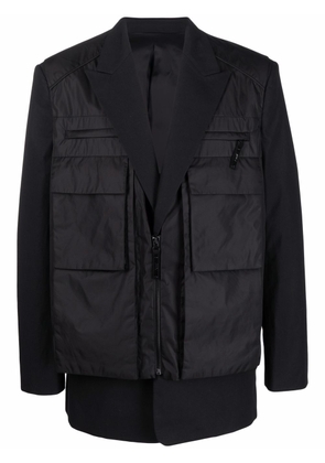 Juun.J two-layer vest blazer - Black