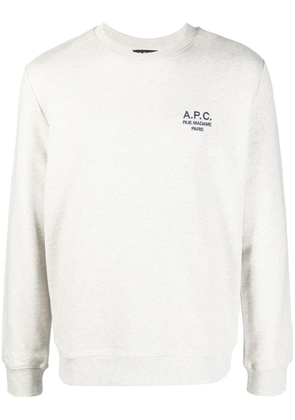 A.P.C. logo-embroidered sweatshirt - Grey