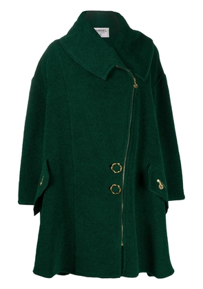CHANEL Pre-Owned 1980s oversized zipped coat - Green