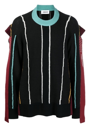 AMBUSH striped-knit jumper - Black