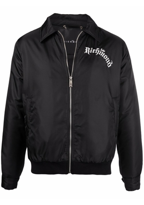 John Richmond embroidered-logo bomber jacket - Black