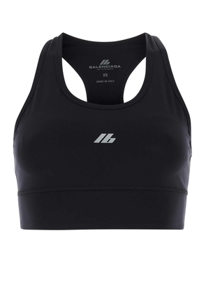 Balenciaga Black Stretch Nylon Crop-top