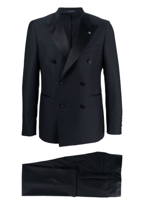 Tagliatore double-breasted virgin-wool two-piece suit - Blue