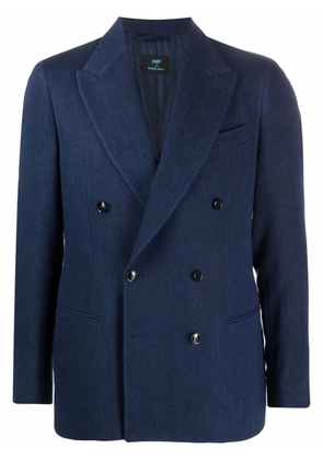 MP Massimo Piombo double-breasted structured blazer - Blue