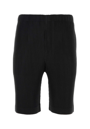 Homme Plissé Issey Miyake Black Polyester Bermuda Shorts