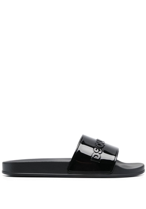 DSQUARED2 embossed-logo open-toe slides - Black