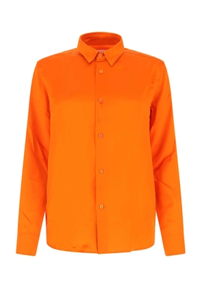 Ami Alexandre Mattiussi Orange Satin Shirt
