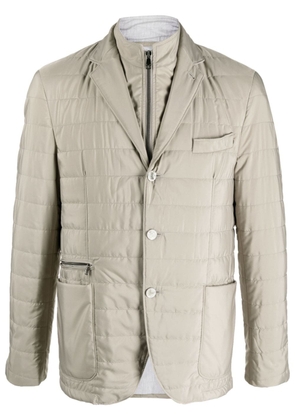 Corneliani quilted layered blazer - Neutrals