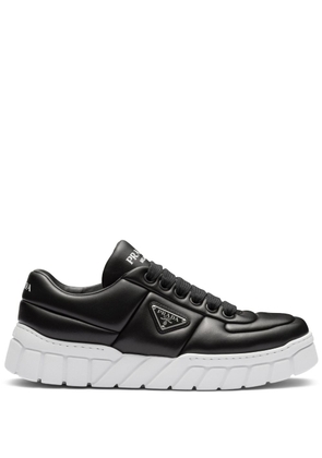 Prada padded leather sneakers - Black