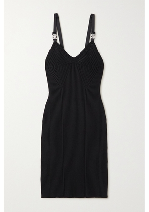 Givenchy - Embellished Ribbed-knit Mini Dress - Black - x small,small,medium,large,x large