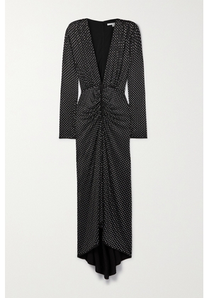 Veronica Beard - Kiah Ruched Crystal-embellished Jersey Maxi Dress - Black - x small,small,medium,large,x large