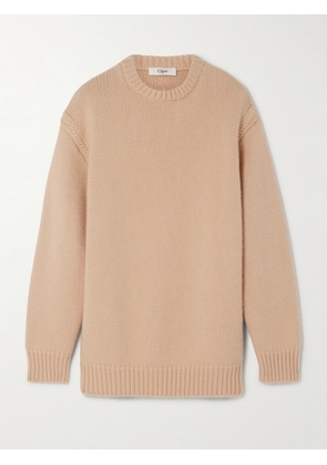 Chloé - Cotton And Cashmere-blend Sweater - Neutrals - x small,small,large