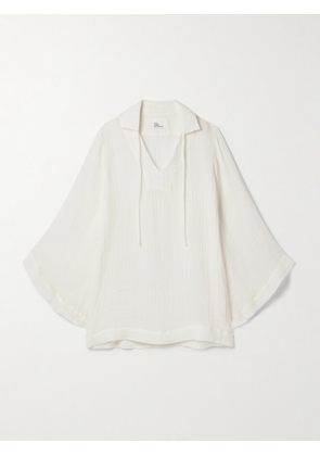 Lisa Marie Fernandez - Crinkled Linen-blend Gauze Tunic - Ivory - 0,1,2,3,4