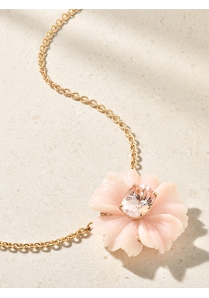 Irene Neuwirth - Tropical Flower 18-karat Gold, Opal And Morganite Necklace - One size