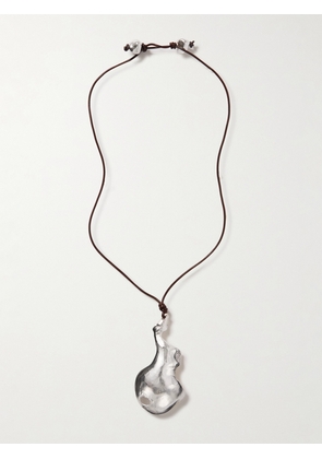 Alighieri - The Bones Of Rebirth Recycled Silver And Leather Necklace - One size