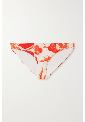 Mara Hoffman - Zoa Floral-print Bikini Briefs - Red - x small,small,medium,large,x large