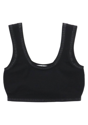 Alexander Wang Sports Bra With Crystal-studded Logo Trims