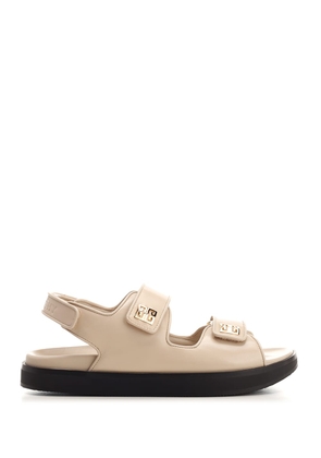 Givenchy Flat Sandals With Straps And 4g Detail In Padded Leather