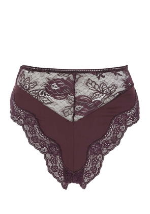 Saint Laurent Plum Stretch Silk Brief