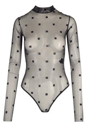 Givenchy Transparent Bodysuit $g Motif