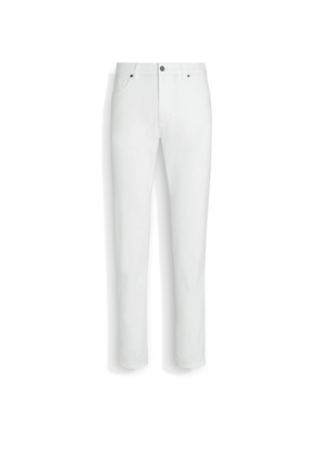 White Stretch Cotton Roccia Jeans