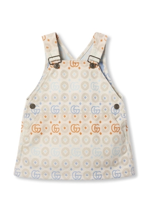 Gucci Kids Cotton Double G Dungaree Dress (3-24 Months)
