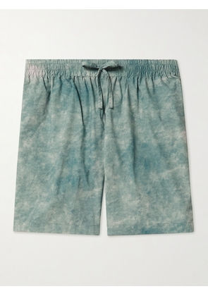 LE 17 SEPTEMBRE - Nauge Wide-Leg Tie-Dyed Shell Shorts - Men - Blue - IT 46