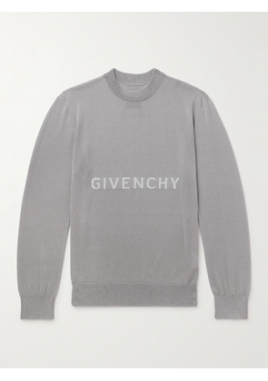 Givenchy - Givenchy Logo-Intarsia Knitted Sweater - Men - Gray - XS