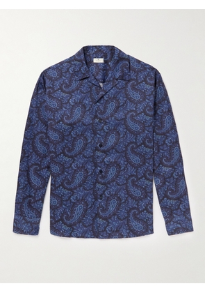 Etro - Camp-Collar Paisley-Print Cotton-Poplin Shirt - Men - Blue - S