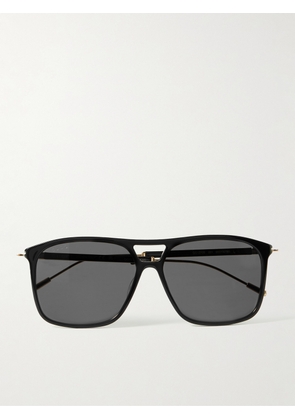 Gucci - Aviator-Style Gold-Tone and Acetate Sunglasses - Men - Black