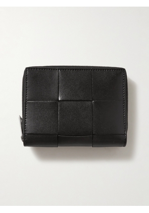 Bottega Veneta - Zip-Around Intrecciato Leather Wallet - Men - Black