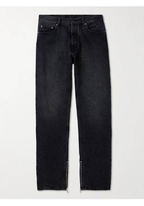 Off-White - Straight-Leg Zip-Detailed Jeans - Men - Black - UK/US 32