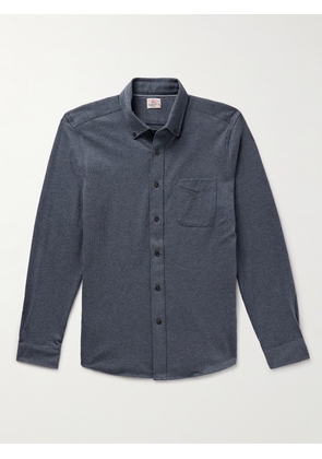 Faherty - Button Down-Collar Houndstooth Cotton Shirt - Men - Blue - S