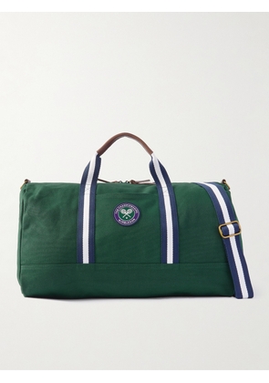 Polo Ralph Lauren - Wimbledon Leather-Trimmed Logo-Detailed Canvas Duffle Bag - Men - Green