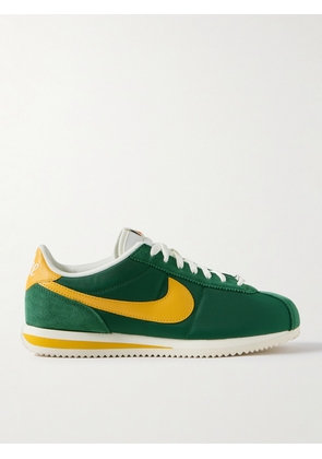 Nike - Cortez Leather and Suede-Trimmed Canvas Sneakers - Men - Green - US 6