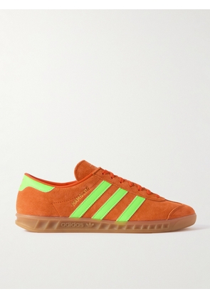 adidas Originals - Hamburg Leather-Trimmed Suede Sneakers - Men - Orange - UK 5