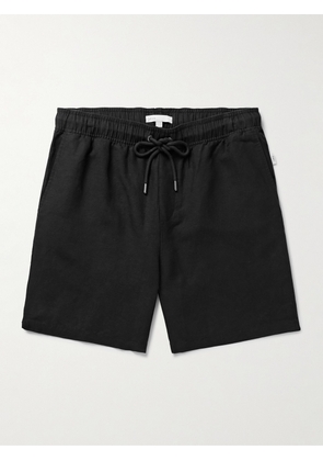 Onia - Air Straight-Leg Linen and Lyocell-Blend Drawstring Shorts - Men - Black - S