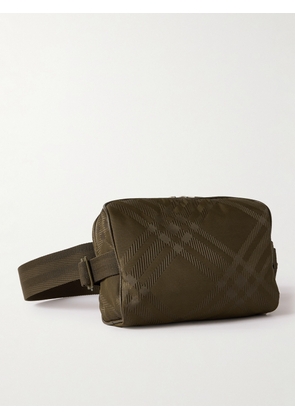 Burberry - Checked Jacquard Belt Bag - Men - Green