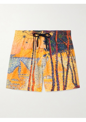 Vilebrequin - Paul Signac Moopea Straight-Leg Short-Length Printed Recycled Swim Shorts - Men - Yellow - S