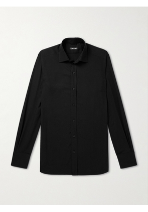 TOM FORD - Lyocell and Silk-Blend Shirt - Men - Black - EU 39