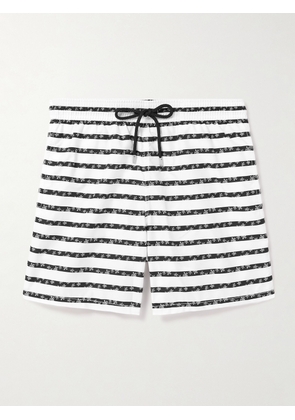 Vilebrequin - Moorea Straight-Leg Mid-Length Striped Recycled Swim Shorts - Men - White - S