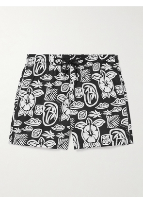 Vilebrequin - Moorise Straight-Leg Mid-Length Printed Recycled Swim Shorts - Men - Black - S