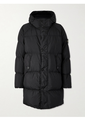 Stone Island - Logo-Appliquéd Padded Quilted Shell Down Coat - Men - Black - S