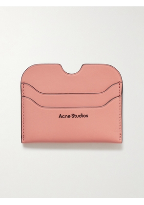 Acne Studios - Elmas Logo-Print Leather Cardholder - Men - Pink