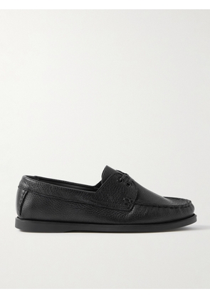 Saman Amel - City Moc Full-Grain Leather Boat Shoes - Men - Black - EU 40