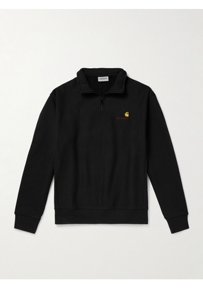 Carhartt WIP - American Script Cotton-Blend Jersey Half-Zip Sweatshirt - Men - Black - S