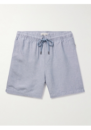 Onia - Air Straight-Leg Linen and Lyocell-Blend Drawstring Shorts - Men - Blue - S